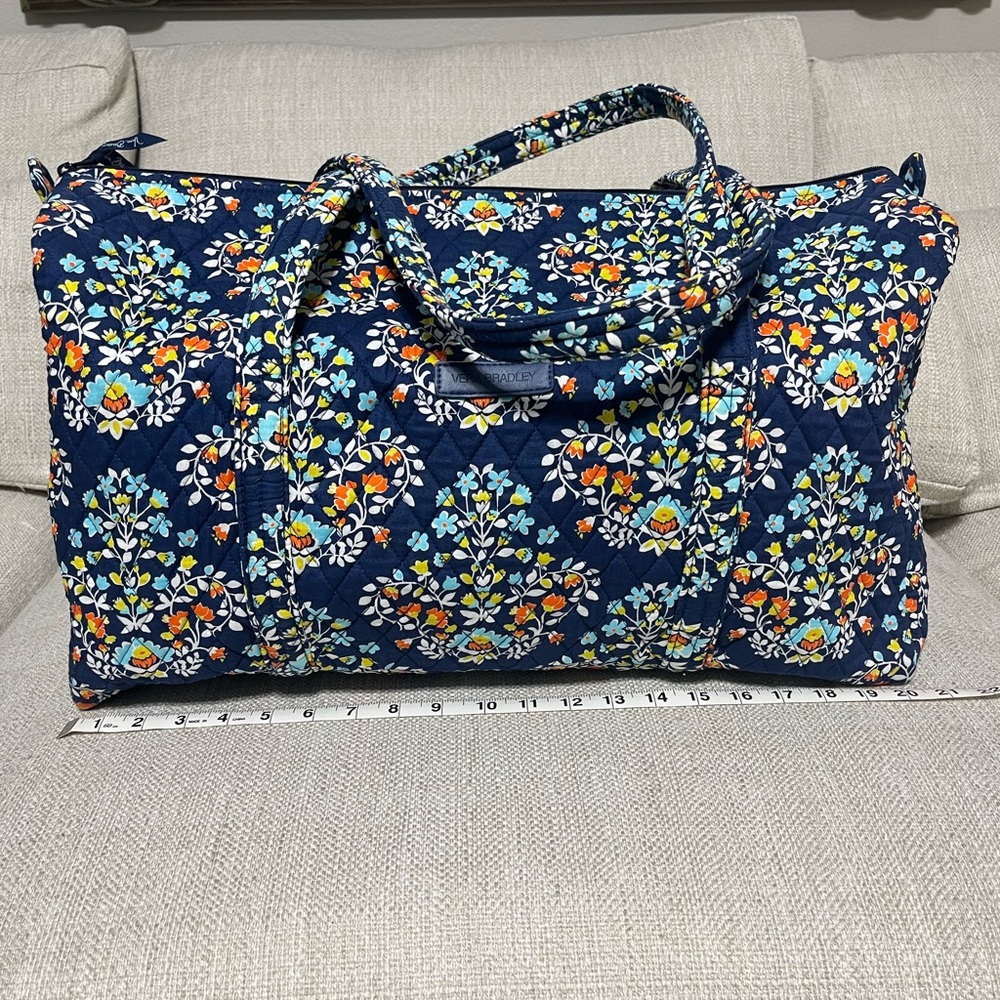 Vera Bradley Chandelier Blue Large Duffle Bag